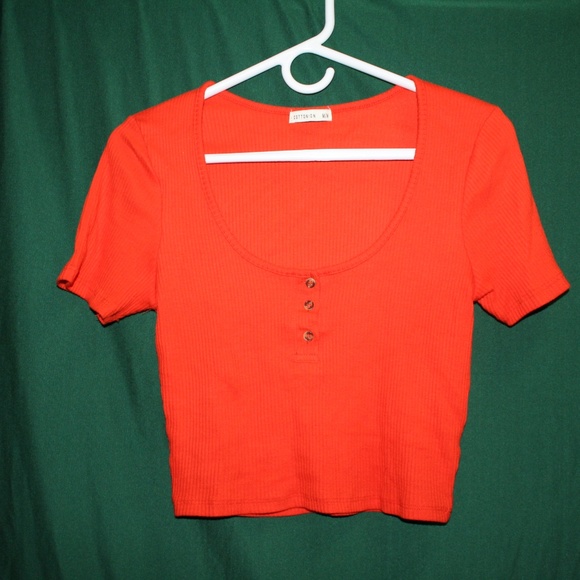 Vibrant Orange Crop Top - Picture 6 of 8